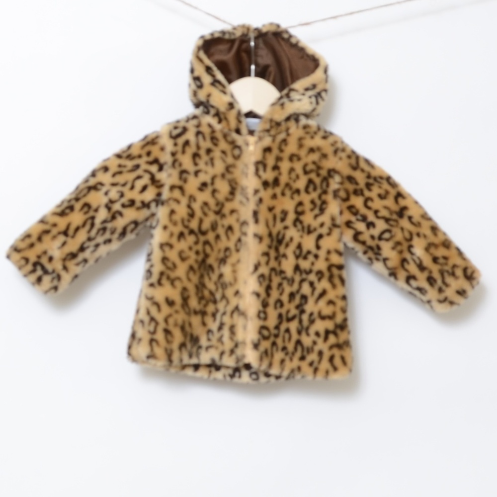**HOODED LEOPARD COAT**VERY SOFT**